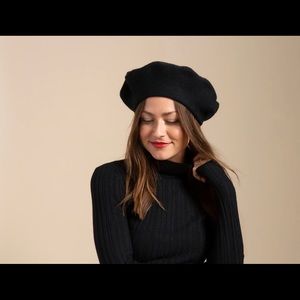 Wool Black Beret